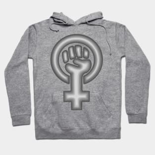 Gray Feminist Symbol Hoodie